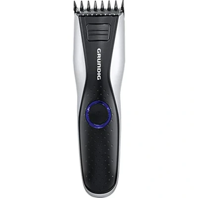 Image of GRUNDIG MC6840 Hair and Beard Trimmer, Battery/Mesh, LED, Black, Silver, Cutting Length up to 30 mm