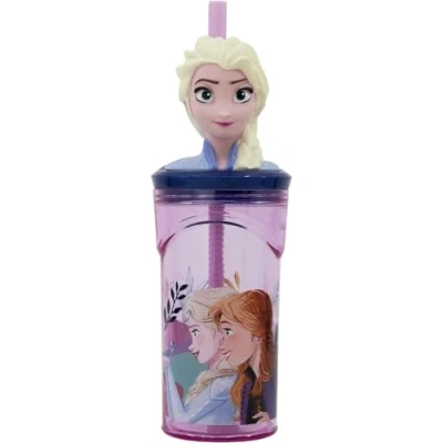 Image of CARTOON 3D Character Reusable Plastic Drinking Cup BPA Free 360ml Capacity (Frozen (1))