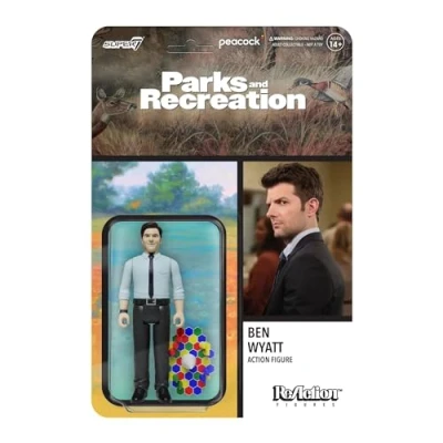 Image of SUPER7 Parks and Recreation Ben Wyatt 3.75 in Reaction Figure