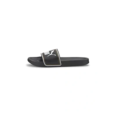 Image of Puma Unisex Leadcat FTR Slide Sandal, Black Team Gold White, 8 UK