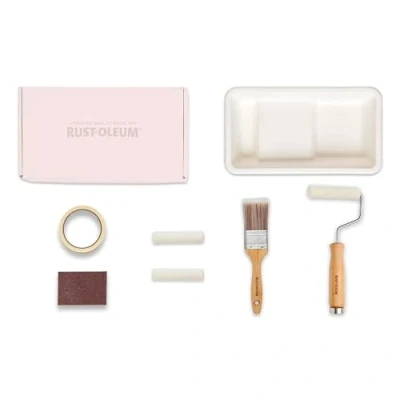 Image of Rust Oleum Ready to Roll Eco Paint Kit (Small) Kitchen Tile Satin Sweet Pinks