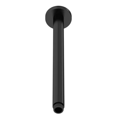 Image of Balterley Round Ceiling Mount Shower Arm 300mm Matt Black