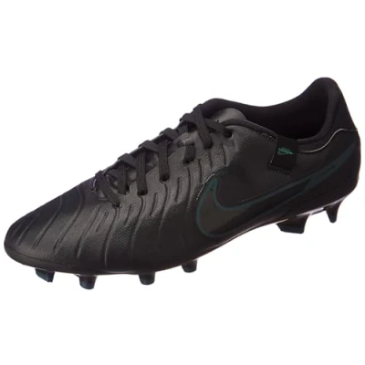Image of Nike Men&#039;s Legend 10 Academy Fg/Mg Soccer Shoe, Black/Black Deep Jungle, 5.5 UK