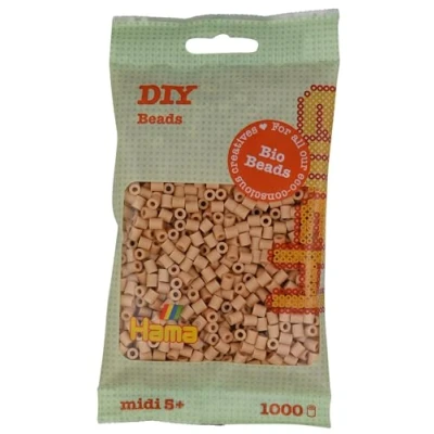 Image of Hama Midi Bio Beads Bag Approx. 1000 Fuse Mosaic Decoration Arts &amp; Craft for Creative Children Ages 5+ Beige