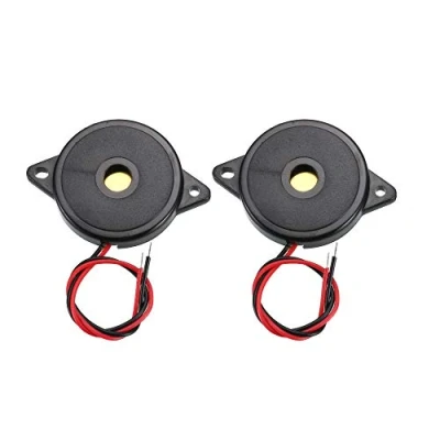 Image of sourcingmap 2Pcs DC 3 24V 2 Wired 85dB Sound Passive Electronic Buzzer Alarm Black