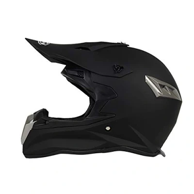 Image of Woljay Dual Sport Off Road Motorcycle Motocross Helmet Dirt Bike ATV D.O.T Certified Black (XL)