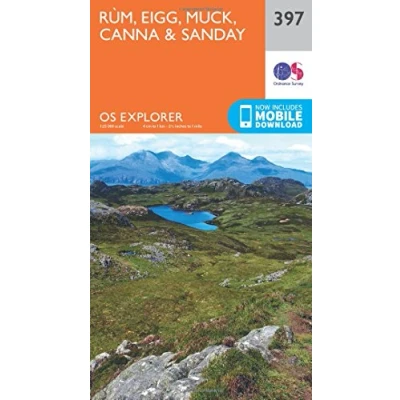 Image of Explorer 397 Rum, Eigg, Muck, Canna &amp; Sanday Map With Digital Version
