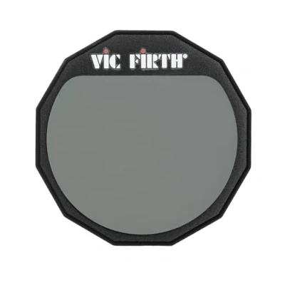 Image of Vic FIrth Double Sided Drumstick Practice Pad with VF logo 6 Diameter