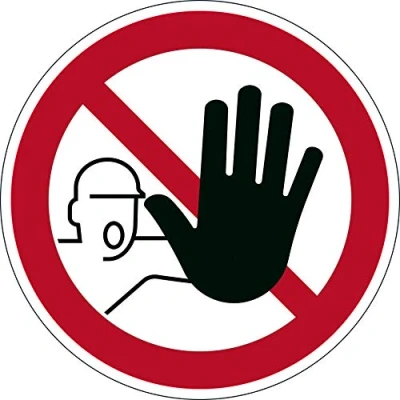 Image of Durable 173003 Floor Sticker Safety Signs Access Prohibited, Ø 43 cm