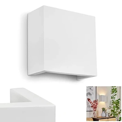 Image of Calama Wall lamp in White Ceramic, Light with Effect, 1 x G9 Socket, Indoor can be Painted Standard Colours, Up &amp; Down Without Bulbs