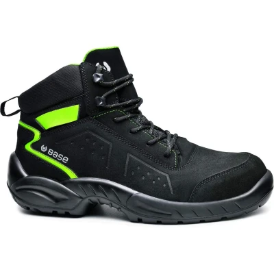 Image of Base Chester Top Smart Ankle Shoes Black/Green UK 4 EU 36