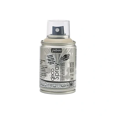 Image of Pébéo decoSpray Acrylic Spray Paint for Interior and Exterior Multi Substrate Decoration Water Based, Low Odour 100 ml Matte Finish Light Taupe Colour
