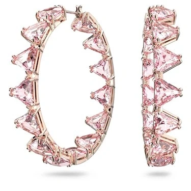 Image of Swarovski Millenia Large Pink Hoop Earrings
