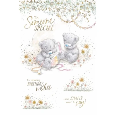 Image of Me To You Tatty Teddy Someone Special Handmade Luxury Birthday Greeting Card 6x9ins Official Collection