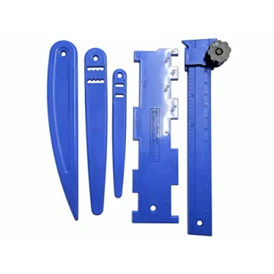 Image of Sewing Tools, Threader Corner Shaper, Seam Gauges, Individual or as a Set. (S7896) Free UK Postage (Blue, Full Set)