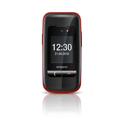Image of Emporia One Black/Red 2.4&quot; Easy To Use Clamshell 2G official UK and Ireland version