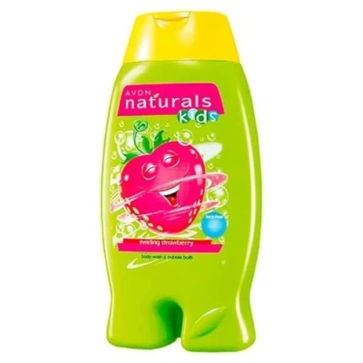 Image of Avon Naturals Kids Swirling Strawberry 250ml Body Wash &amp; Bubble Bath