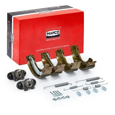 Image of 42414C, 42414Z brake Set, drum brakes MAPCO 9739 Rear Axle with wheel cylinder, accessories PEUGEOT: 306 Hatchback, 106 II Hatchback