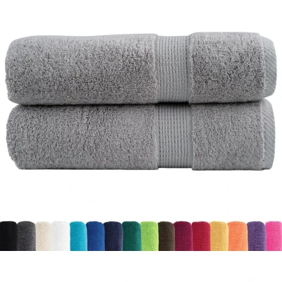 Image of vidaXL Premium Bath Towels SOLUND 2pcs Grey 100x150cm 600gsm