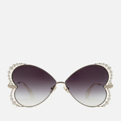 Image of Vivienne Westwood Mitski Heart Gold Tone Sunglasses