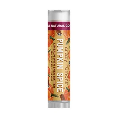 Image of Crazy Rumors Pumpkin Spice Soothing Lip Balm Stick for Dry Lips, Limited Edition (100% Natural and Vegan)