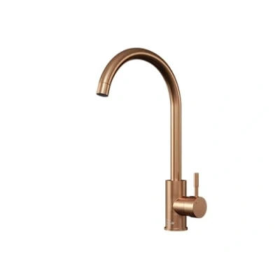 Image of Single Lever Swivel Spout Basin Mixer Tap Sink for Bathroom Kitchen Bar (Copper)