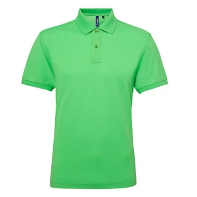 Image of Asquith &amp; Fox Men&#039;s Poly/Cotton Blend Polo Shirt, Green (Lime 000), Large (Size:Large)