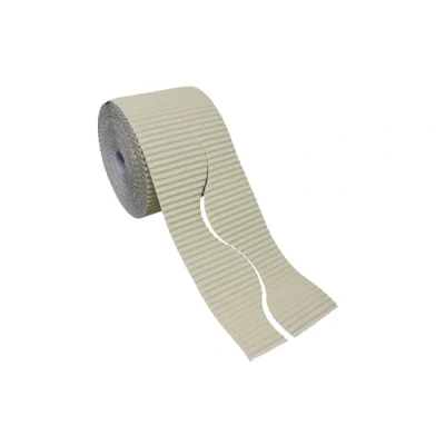 Image of Bright Ideas Soft Cream, 10cm x 7.5m Corrugated Border Roll for School Displays. BI8206.