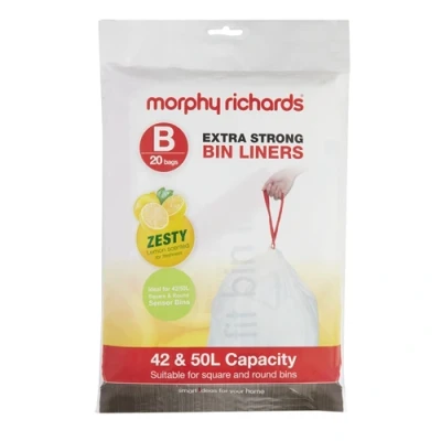 Image of Morphy Richards Lemon Scented 42/50L Liners x 20pc