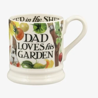 Image of Emma Bridgewater Dad Loves His Garden 1/2 Pint Mug Gift Fathers Day