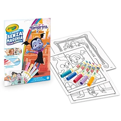 Image of CRAYOLA Color Wonder, Coloring Set with 18 Pages and 5 Stain Markers, Disney Vampirine Subject, 6 Pieces, 75 2396