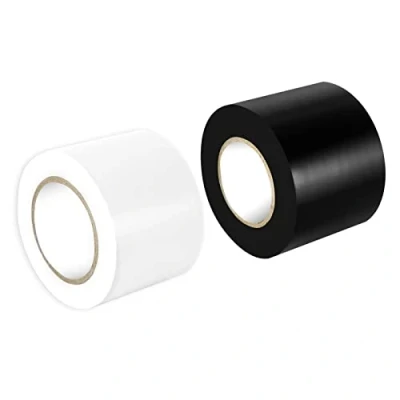 Image of Maveek 2 Rolls Electrical Tape 50mm*15m Silicone Waterproof Repair Insulation Tapes, Black and White