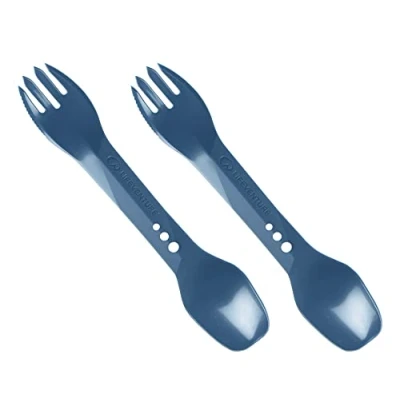Image of Lifeventure Ellipse Reusable Plastic Spork For Camping, Travel &amp; Outdoor 2 Pack