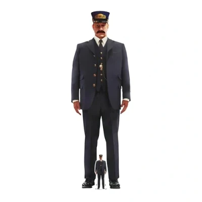 Image of Star Cutouts SC4379 Conductor Polar Express Cardboard Cutout with Mini