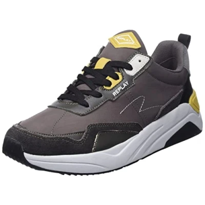 Image of Replay Men&#039;s Tennet Stucco Sneaker, 3122 Lt BRN Brown Ocra, 7.5 UK