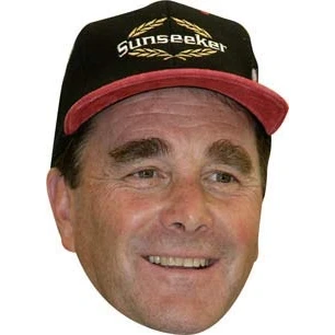 Image of FoxyPrinting Nigel Mansell Formula1 Celebrity Cardboard Party Face Mask Fancy Dress