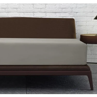 Image of Linen Home Double Fitted Sheet Deep fit 12&#039;&#039;/30cm Microfibre Easy Care Sheets Bed Super Soft Brushed Wrinkle and Fade Resistance Bedding (Double, Linen)