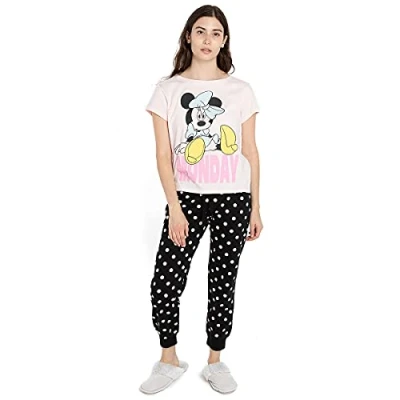 Image of Character Womens Disney Pyjama Set Multicolour Size 14 UK