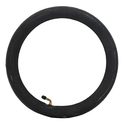 Image of Black bike Inner Tube, Electric Bicycle Butyl Rubber Tube with Metal Bent Valve E Accessories (14X2.50)