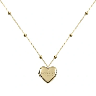 Image of RADLEY Womens 18ct Gold Plated Heart Locket Pendant Necklace