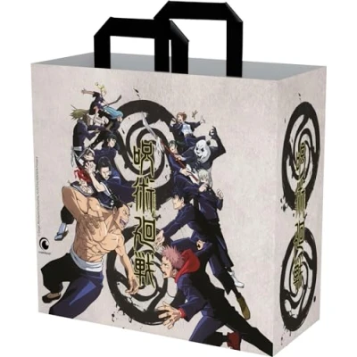 Image of Konix Jujutsu Kaisen Shopping Bag 40 x 45 20 cm Recycled Material Beige