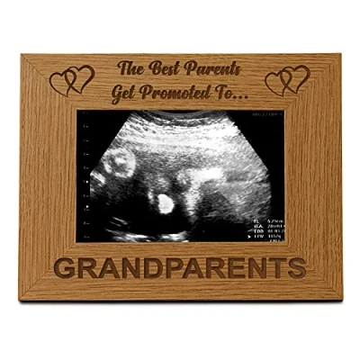 Image of ukgiftstoreonline Best Parents Promoted To Grandparents Wooden Photo Frame Gift (4 x 6 Inch)