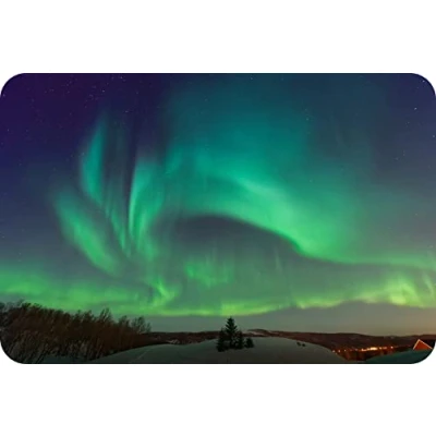 Image of Northern Lights Glass Worktop Saver/Protector Kitchen Cutting Board by Pearl (60 x 40cm)