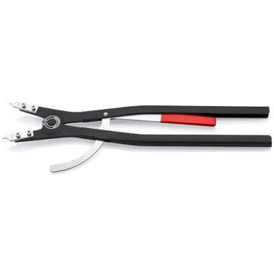 Image of KNIPEX 46 11 G0 Circlip Pliers for grip rings on shafts plastic coated black atramentized 140 mm
