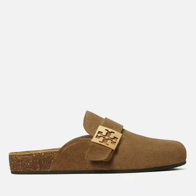 Image of Tory Burch Mellow MULE Mules, Women&#039;s, Size: 7.5, River rock/gold Suede