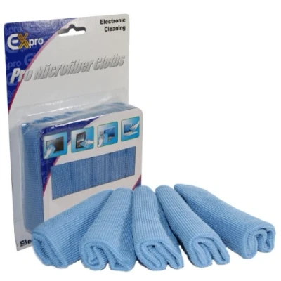 Image of Ex Pro® Pack of 5 Optical Microfibre SCREEN/LENS Cleaning Cloth Suitable for Plasma, LCD, TFT, Camera Lens, Tablet, Samrtphones etc.