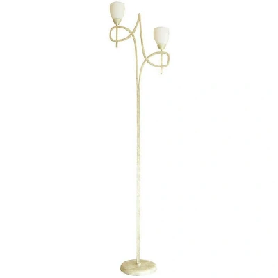 Image of San Marino Floor Lamp In Line Switch 2 Light E14 Cream/French Gold