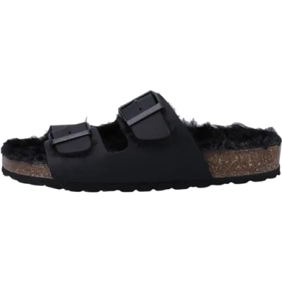 Image of Hush Puppies Women&#039;s Jessie Mule Slipper, Black, 9 UK