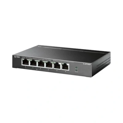 Image of TP Link 6 Port Fast Ethernet 10/100Mbps PoE Switch 4 PoE+ Ports @67W Plug &amp; Play Sturdy Metal w/Shielded Extend Mode Priority (TL SF1006P)