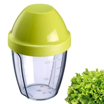 Image of Westmark Mixing And Shaker Cup With Removable Disc, Volume: 0.25 L, Height: 12.8 Cm, Plastic, BPA Free, Mix Ei, Colour: Clear/Green, 3089227A